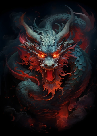 Evil Chinese dragon