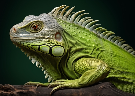 Green iguana portrait